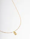 Lovisa Letter A Gold Plated Rectangle Pendant Initial Necklace In Gold