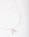 Lovisa Letter A Silver Plated Pave Pendant Initial Necklace