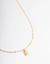 Lovisa Letter E Gold Plated Rectangle Pendant Initial Necklace In Gold