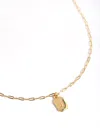 Lovisa Letter J Gold Plated Rectangle Pendant Initial Necklace In Gold