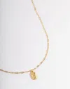 Lovisa Letter K Gold Plated Rectangle Pendant Initial Necklace In Gold