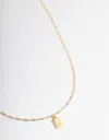 Lovisa Letter L Gold Plated Rectangle Pendant Initial Necklace In Gold