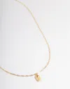 Lovisa Letter M Gold Plated Rectangle Pendant Initial Necklace In Gold