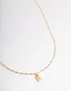 Lovisa Letter R Gold Plated Rectangle Pendant Initial Necklace In Gold