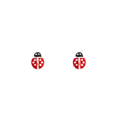 Lovisa Little Ladybird Stud Earrings In Red