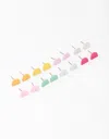 Lovisa Mini Rainbow Earring 8-pack In Multi