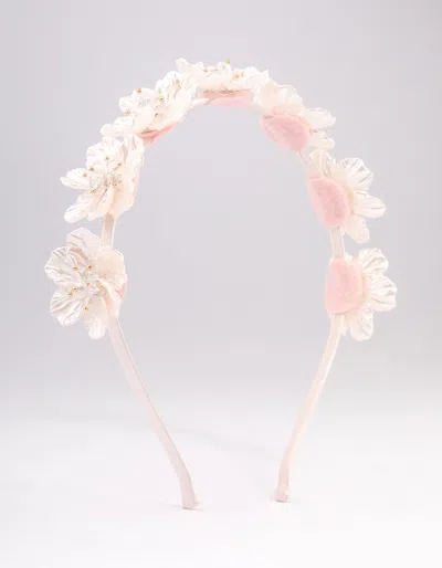Lovisa Mixed Floral Petal Detailed Headband In Pink