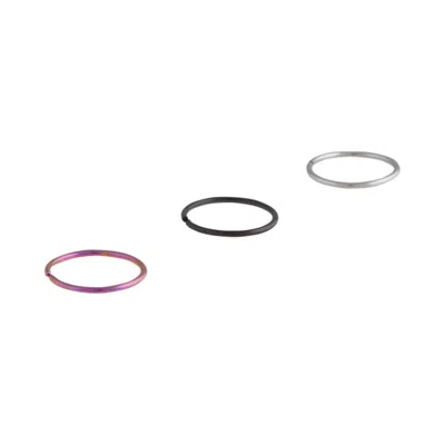 Lovisa Mixed Metal Classic Nose Ring 3 Pack In Silver