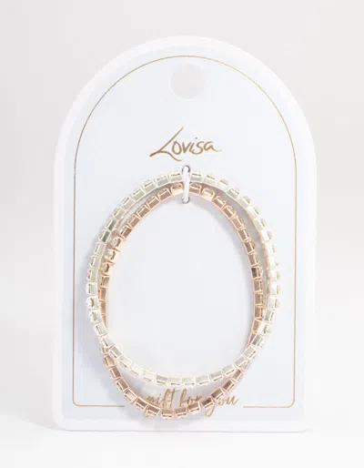 Lovisa Mixed Metal Cupchain Bracelet Pack In Multi