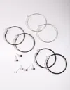 Lovisa Mixed Metal Stud And Hoop Earring 6 Pack In Multi