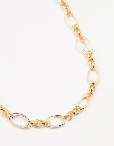 Lovisa Mixed Metals Chunky Chain Necklace In Metallic