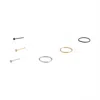 Lovisa Mixed Metals Nose Ring Stud 6 Pack In Multi