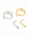 Lovisa Mixed Metals Nose Stud & Spiral 4-pack