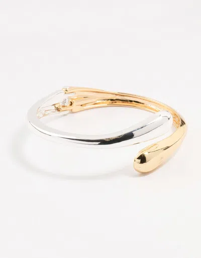 Lovisa Mixed Metals Wrap Around Cuff Bracelet In Metallic