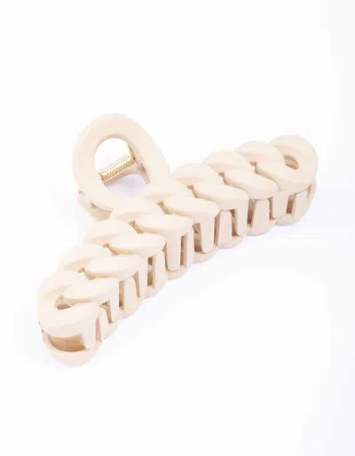 Lovisa Neutral Plaited Hair Claw Clip In Brown