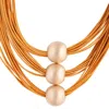 Lovisa Orange Gold Waxed Cord Necklace In Gold