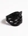 Lovisa Pave Overlap Ring In Black