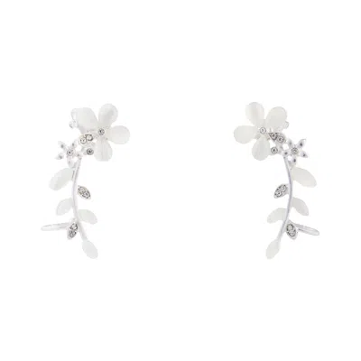 Lovisa Pearlised Jewel Flower Vine Ear Cuff Two Pack In Multi