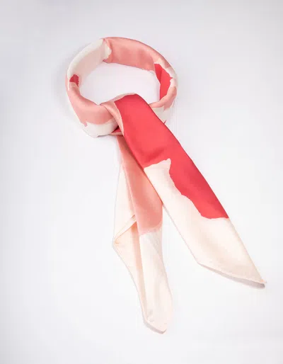 Lovisa Pink & White Fabric Splatter Scarf
