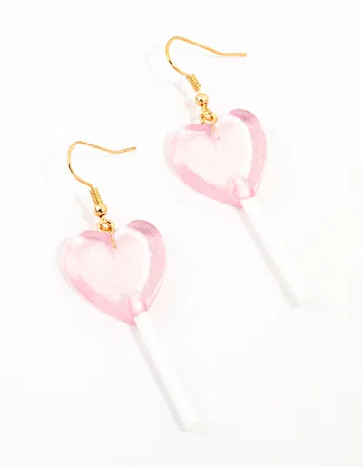 Lovisa Pink Plastic Lollipop Drop Earrings