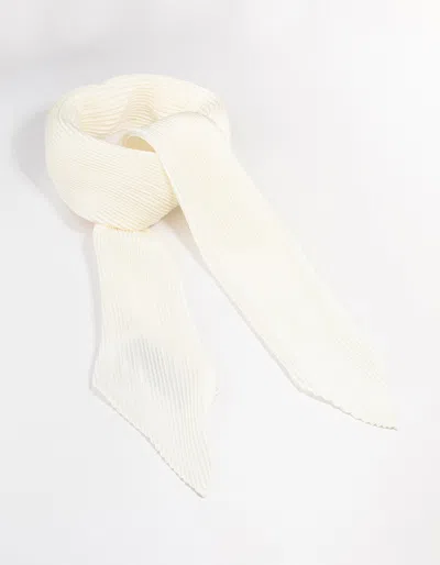 Lovisa Pleated Satin Fabric Scarf In Neutral