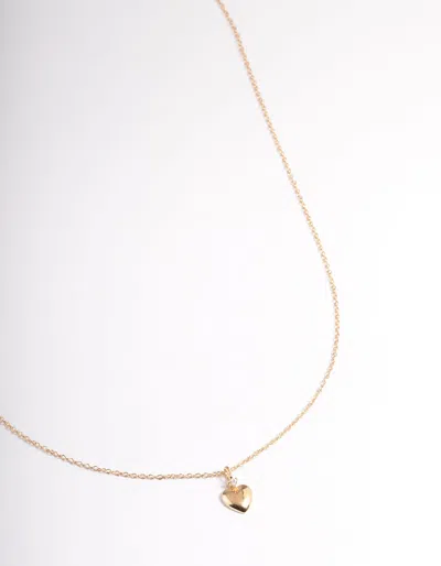 Lovisa Premium Gold-plated 925 Sterling Silver Puff Heart Pendant Necklace