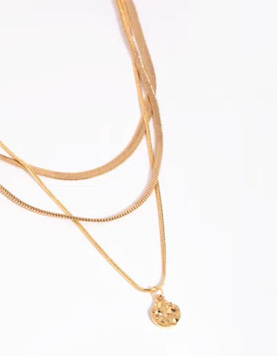Lovisa Premium Gold Plated Snake Chain & Disc Necklace Pack