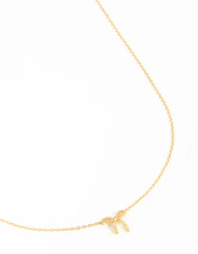 Lovisa Premium Gold Plated Sterling Silver Charming Bow Necklace