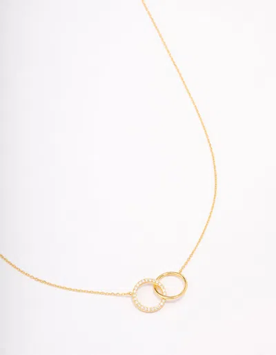 Lovisa Premium Gold Plated Sterling Silver Paved Link Hoop Necklace