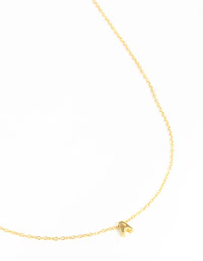 Lovisa Premium Gold Plated Sterling Silver Trendy Initial A Necklace, 18 Inch