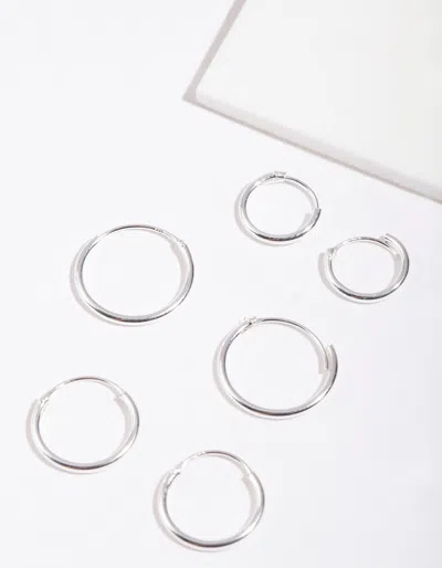 Lovisa Premium Sterling Silver Classic Hoop Pack