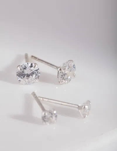 Lovisa Premium Sterling Silver Diamante Earring Pack