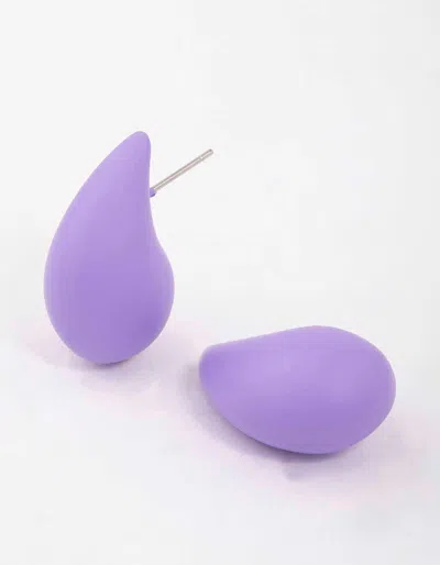 Lovisa Purple Chubby Teardrop Stud Earrings