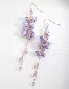 Lovisa Purple Flower Cluster Drop Earrings In Multi