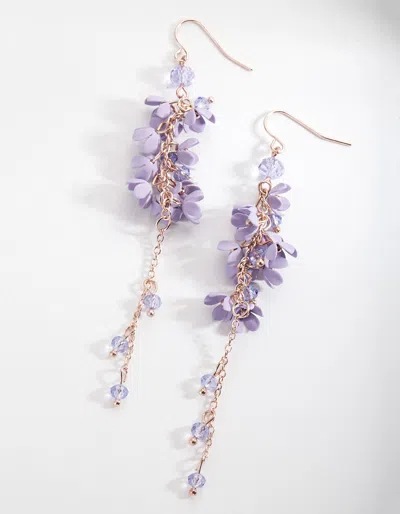 Lovisa Purple Flower Cluster Drop Earrings In Multi