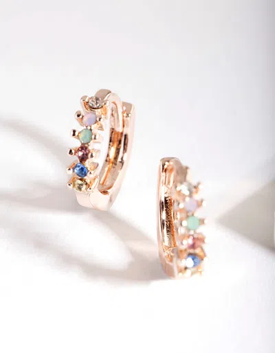 Lovisa Rainbow Diamante Huggie In Multi