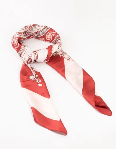 Lovisa Red & White Regal Print Fabric Scarf