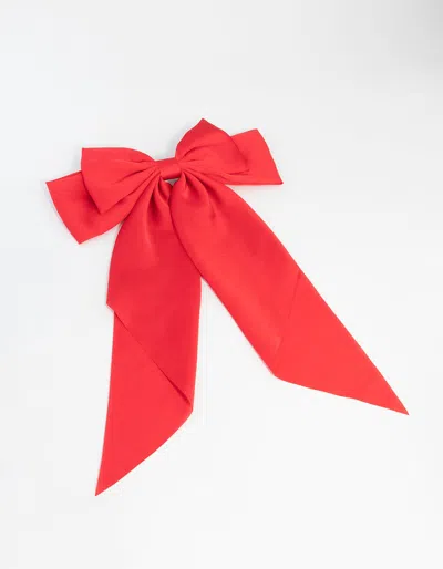 Lovisa Red Fabric Drop Bow Clip