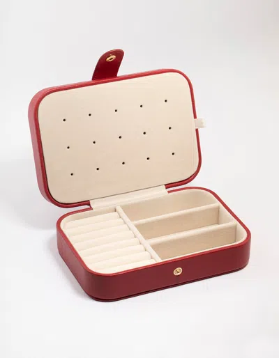 Lovisa Red Faux Leather Rectangular Jewellery Case