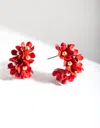 Lovisa Red Flower Cluster Hoop Earrings In Multi