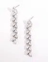 Lovisa Rhodium Cubic Zirconia Marquise Drop Earrings In Multi