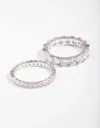 Lovisa Rhodium Cubic Zirconia Ring Set In Multi