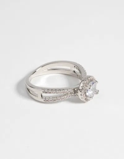 Lovisa Rhodium Cubic Zirconia Ring In Silver