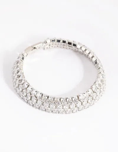 Lovisa Rhodium Cubic Zirconia Tennis Bracelet In Multi