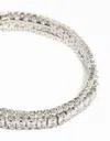 Lovisa Rhodium Cubic Zirconia Wide Bracelet In Multi