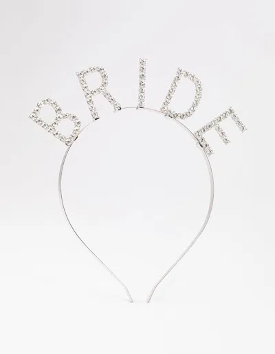 Lovisa Rhodium Diamante Bride Headband In Silver