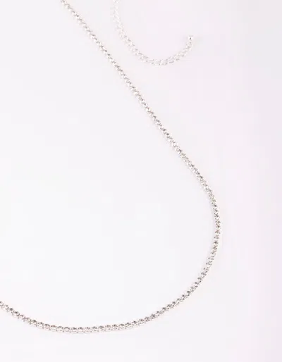 Lovisa Rhodium Diamante Waist Chain In Silver