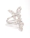Lovisa Rhodium Double Butterfly Ring In Silver