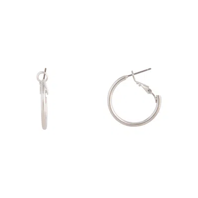 Lovisa Rhodium Hoop Earrings In Silver