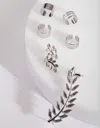 Lovisa Rhodium Leaf Ear Stack In Multi